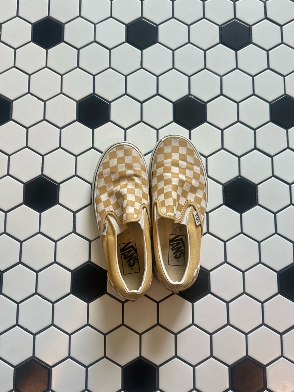 Yellow checkered vans